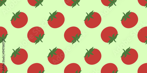 tomato seamless pattern. tomatoes seamless pattern. seamless pattern tomatoes on a green background