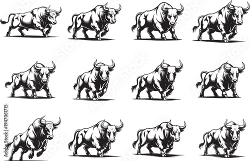 Fighting Bull Silhouette SVG