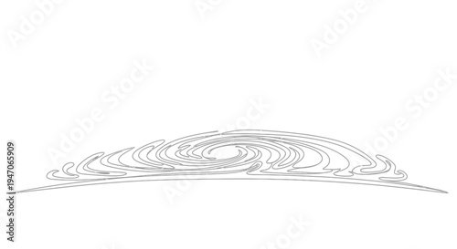 Abstract Swirl Line Art Graphic Element - Minimalist Design