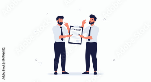 Businessmen signing contract, partnership agreement, deal closing, teamwork, success