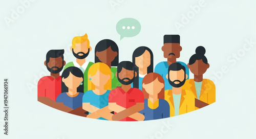 Diverse group of people communicating and sharing ideas together.