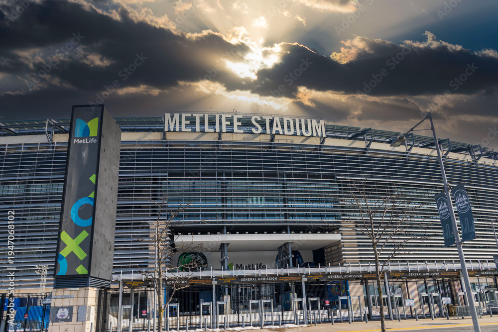 Naklejka premium MetLife Stadium the home of the New York Giants football team in East Rutherford New Jersey USA