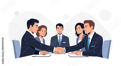 Business partners shaking hands, agreement, teamwork, meeting, successful deal, collaboration