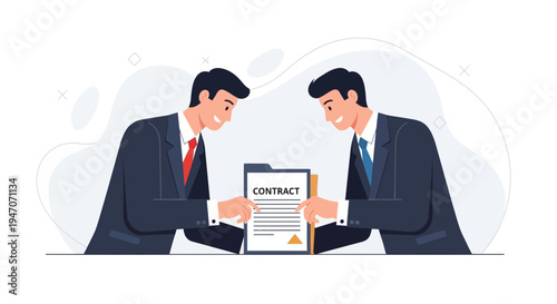 Businessmen signing contract, agreement, partnership, deal, legal document, teamwork