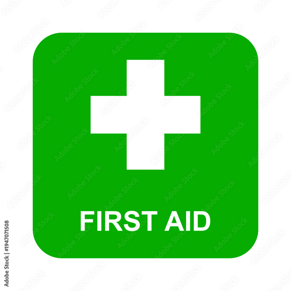 Fototapeta premium Emergency First Aid Symbol Vector Illustration