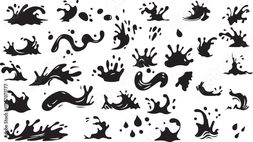 Seamless pattern with cats and fire flames set featuring vector floral tattoo design with black animal silhouettes and leaf ornament elements in a nature style illustration