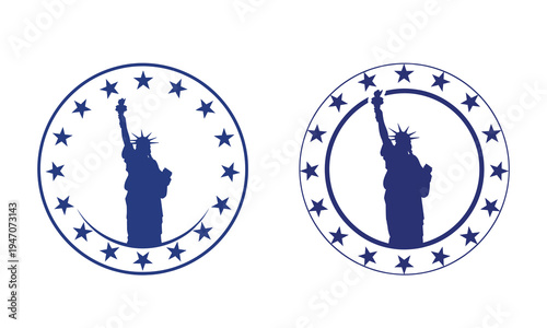 Independence day celebrations with iconic statue of liberty on july 4th