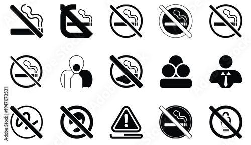 Restrictions Icon Set – Clean Vector EPS for Security and Access Control