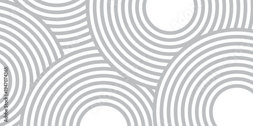 gray concentric circles pattern, overlapping ring shapes with clean geometric lines