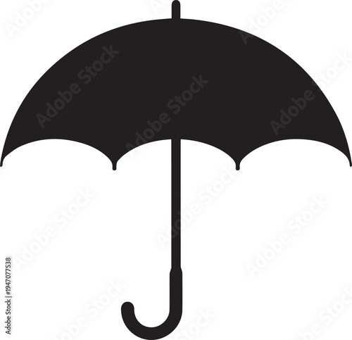 Simple Umbrella Silhouettes Icon