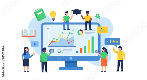 Online Education Analytics and E-learning Success. Data-Driven Dashboard for Collaborative Course Performance Review and Digital Training.