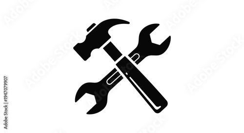 A crossed hammer and wrench icon representing tools and repair work