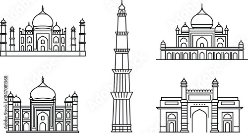 india, landmarks, tajmahal, qutubminar, gatewayofindia, indian, monument, architecture, travel, 