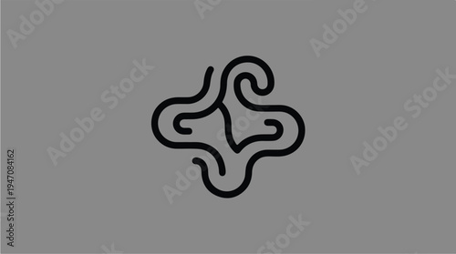 Abstract Swirls Logo Design 1.