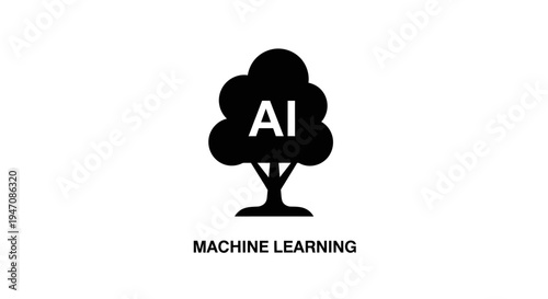 Artificial intelligence tree symbol for machine learning
