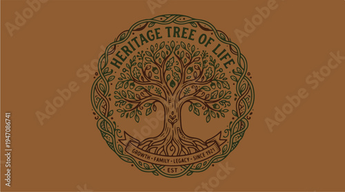 Heritage Tree of Life Emblematic Design.