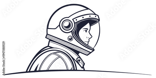 Astronaut in space suit looking out into the vast cosmos