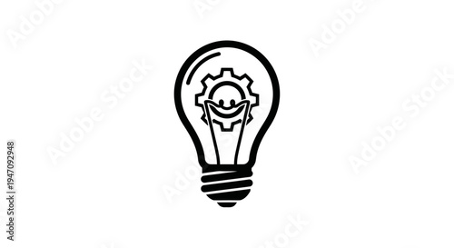 Light bulb icon with gear and dollar sign for business idea