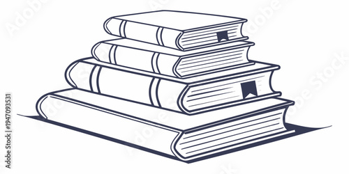 A collection of books stacked neatly on top of each other in a library setting