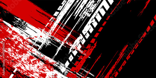 Exclusive red and black color combination sport racing car livery design, for universal medium eps10 vector ready to print.