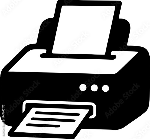 printer icon vector illustration,Printer icon in flat style, office equipment, vector illustration