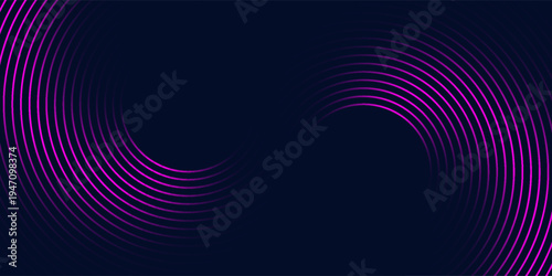 Circle line pattern. Glowing swirl circular lines. Futuristic abstract background for creative graphic design. Vector illustration.
