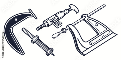 A collection of dental tools and instruments used in oral procedures