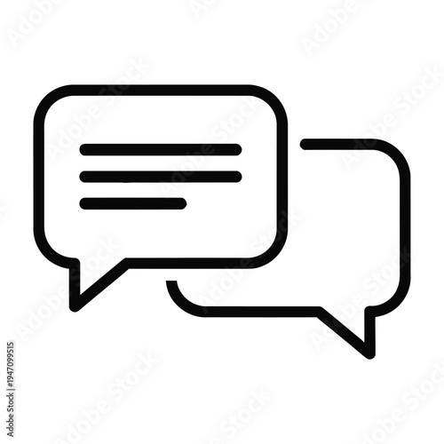 Speech bubbles icon for communication and dialogue