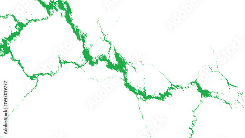 Green rivers and streams flowing through landscape  natural waterways and tributaries