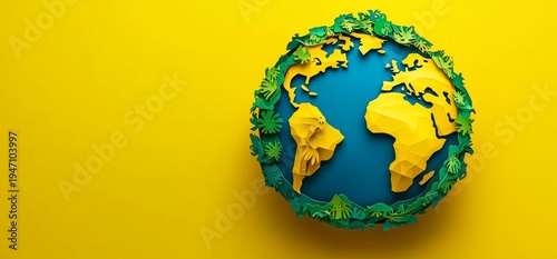 Creative representation of environmental awareness through papercuts.