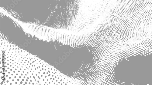 Halftone dots pattern with gradient effect illustration