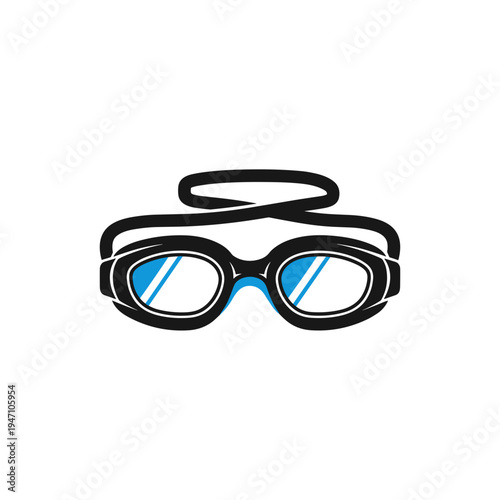 Dark Blue Competitive Swimming Goggles
