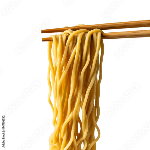 Dried rice noodles bundle hanging isolated on transparent background