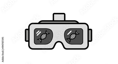 A person wearing virtual reality goggles for a futuristic technology experience indoors.