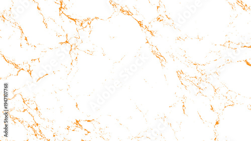 Konstfotografi Orange marble texture with gold veins on white background