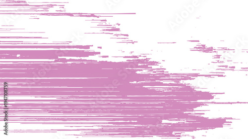 Purple abstract digital glitch art design element isolated on transparent background