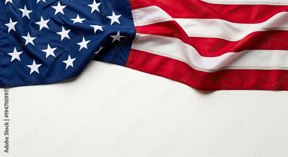 Fototapeta premium American flag on white background