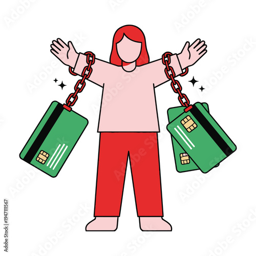 Woman trapped by credit cards