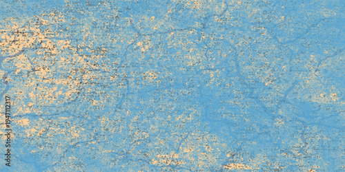 background of a blue wall with black moss paint, taken from the front. eps 10