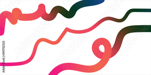 Vibrant interconnected loops with illegible text