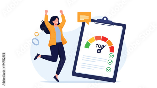 Enthusiastic business team holding various giant thumbs up symbols to represent high customer satisfaction and approval.