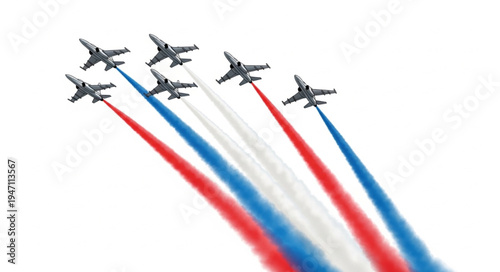 Military Jets Fly Formation.