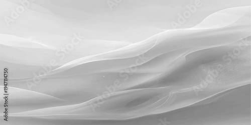 Smooth white silk and satin fabric background featuring soft flowing waves and a luxury textile pattern with light motion and elegant curves