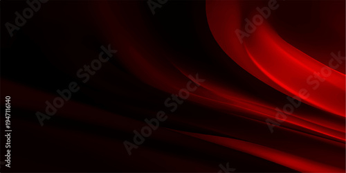 A glowing abstract red wave background featuring a flowing silk texture and soft motion lines in a vibrant vector design