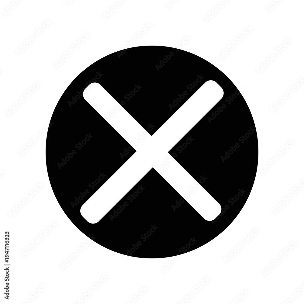 Fototapeta premium Cross Icon Close Cancel Symbol Set