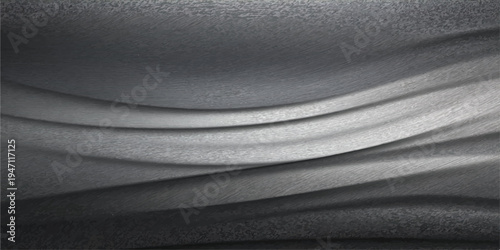 Black and white carbon fiber texture featuring a dark metal steel pattern design with closeup light on a gray aluminum plate background