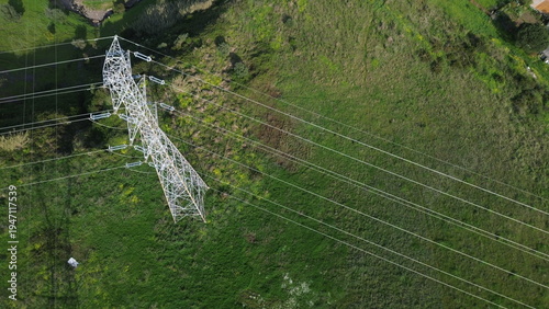 Fotografía Pylons, high voltage power line tower