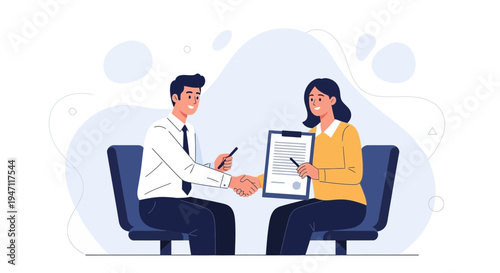 Business partners shaking hands over contract, successful deal, teamwork, agreement concept