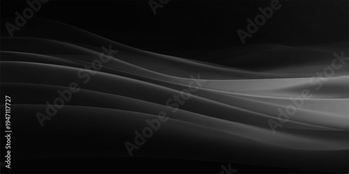 A flowing digital art backdrop featuring abstract black smoke and blue light waves in a futuristic motion pattern with dark textured lines and energy curves for a sleek wallpaper design