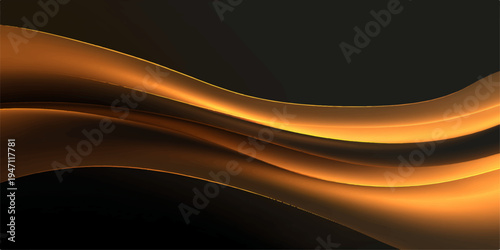 Abstract golden and blue wave background featuring a futuristic motion design with smooth flowing lines and a textured artistic light pattern for a high-energy vector illustration backdrop